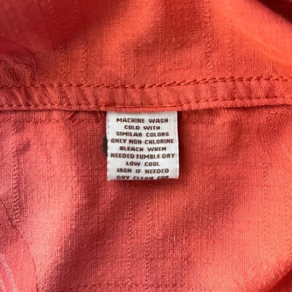 Caribbean Silk Blend Mens Short‎ Sleeve Button Down Shirt Size M - Picture 5 of 5